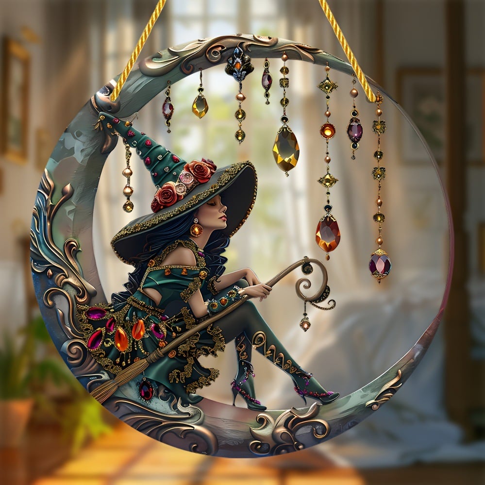 🧙♀️Beautiful Witch - Personalized Witch Window Hanging Suncatcher Ornament