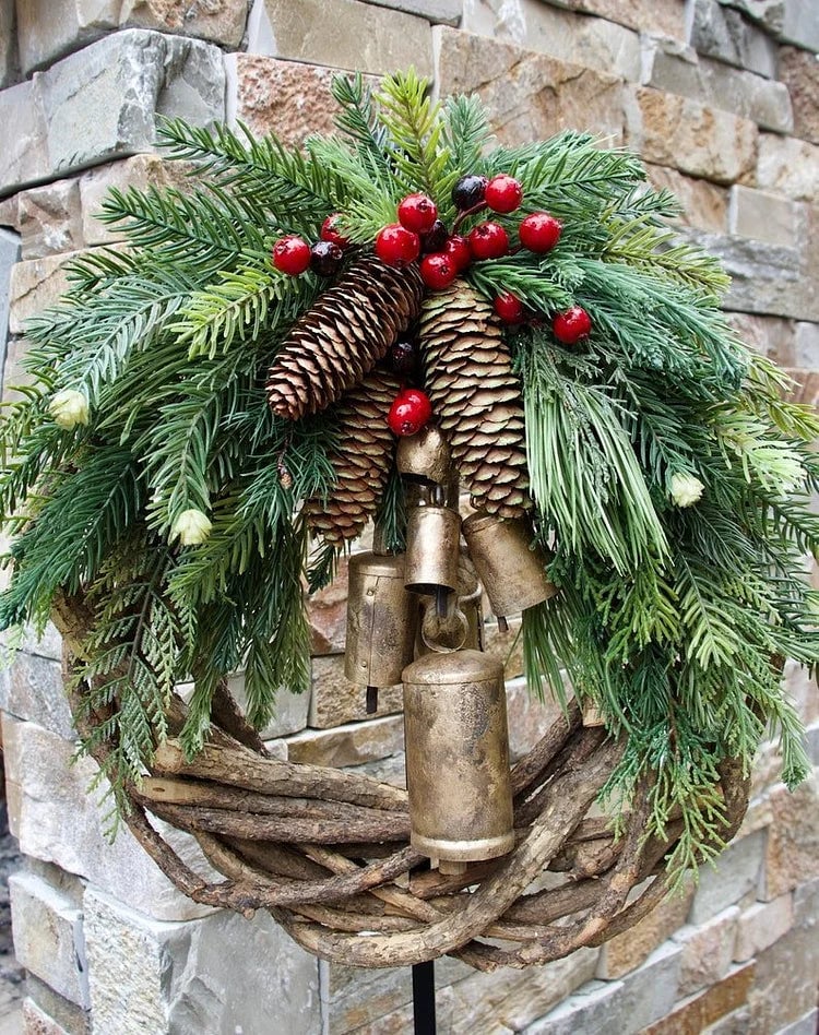🔥armhouse Christmas Wreath, Boho Wreath, Holiday Wreath