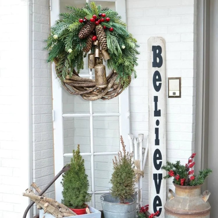 🔥armhouse Christmas Wreath, Boho Wreath, Holiday Wreath