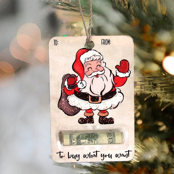 🎅💸 Handcrafted Wooden Money Holders Gift