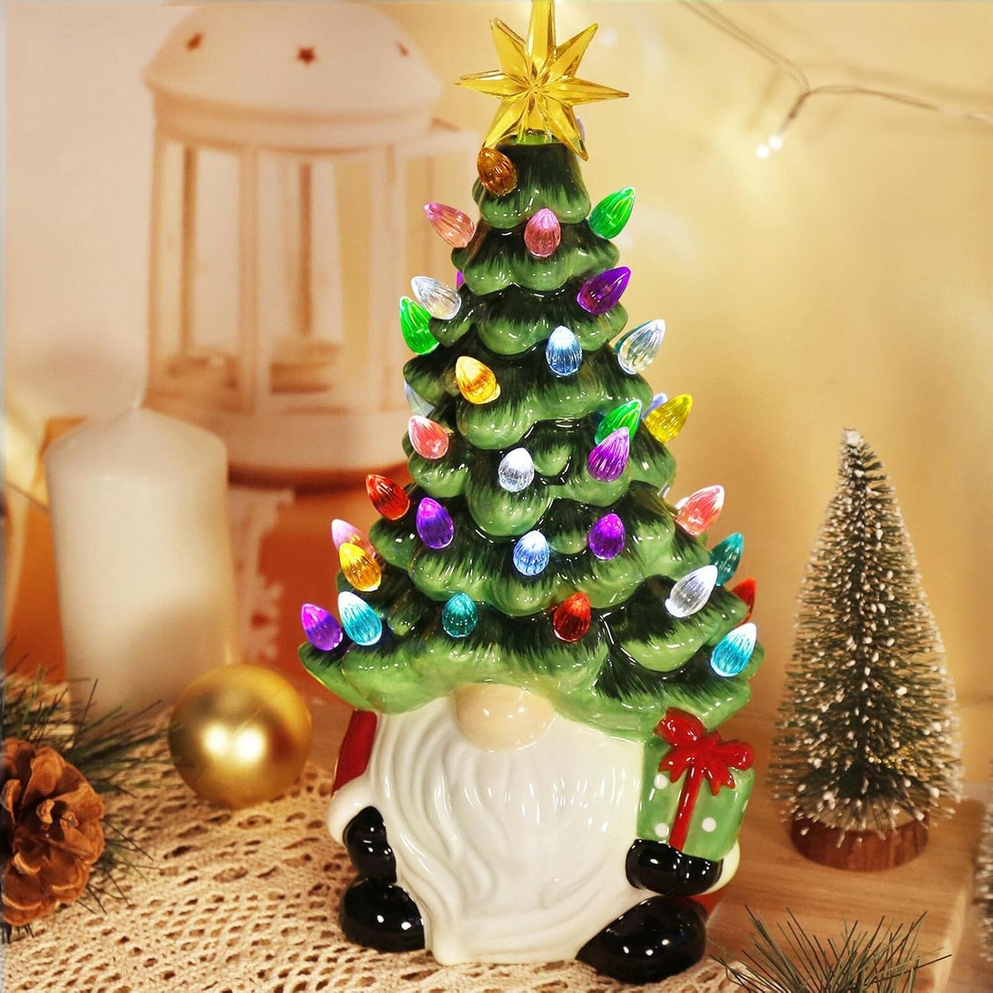 DIY Christmas Tree, Lighted Christmas Gnome