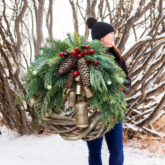 🔥armhouse Christmas Wreath, Boho Wreath, Holiday Wreath