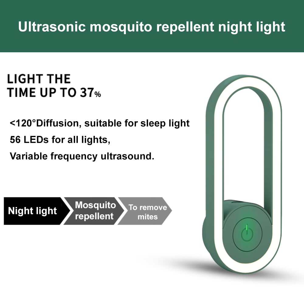2022 Latest Frequency Conversion Ultrasonic Mosquito Killer with LED Sleeping Light