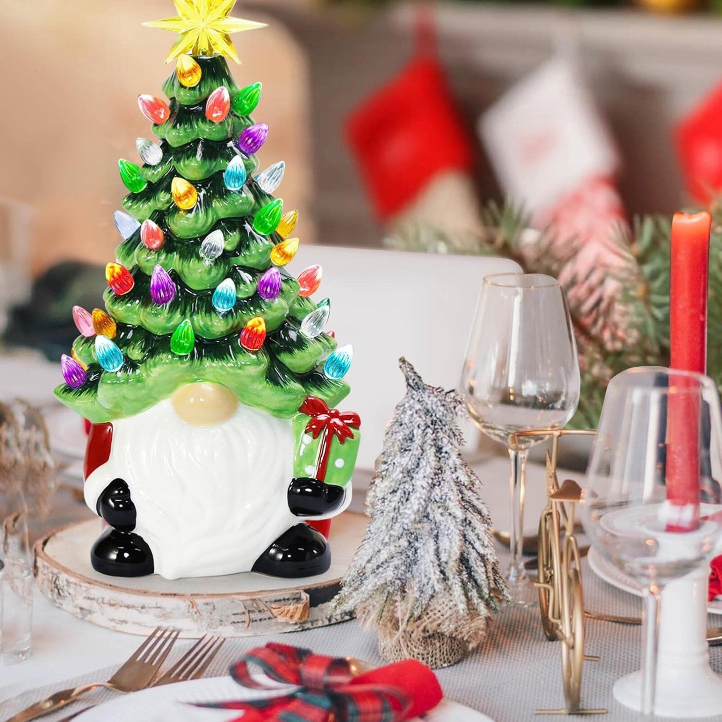 DIY Christmas Tree, Lighted Christmas Gnome