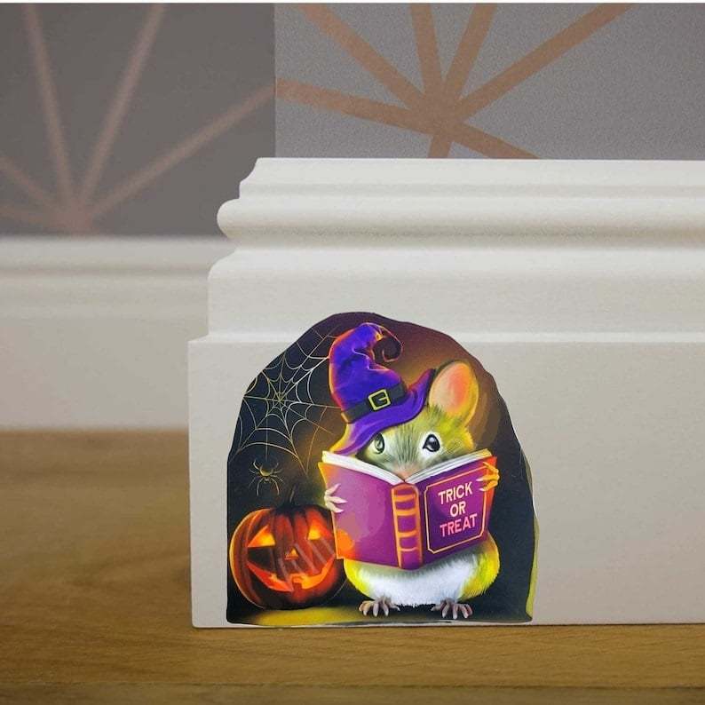 🔥Cartoon Cute Little Mouse Hole Wall Stickers Creative Bedroom Bathroom Cute House Decoration
