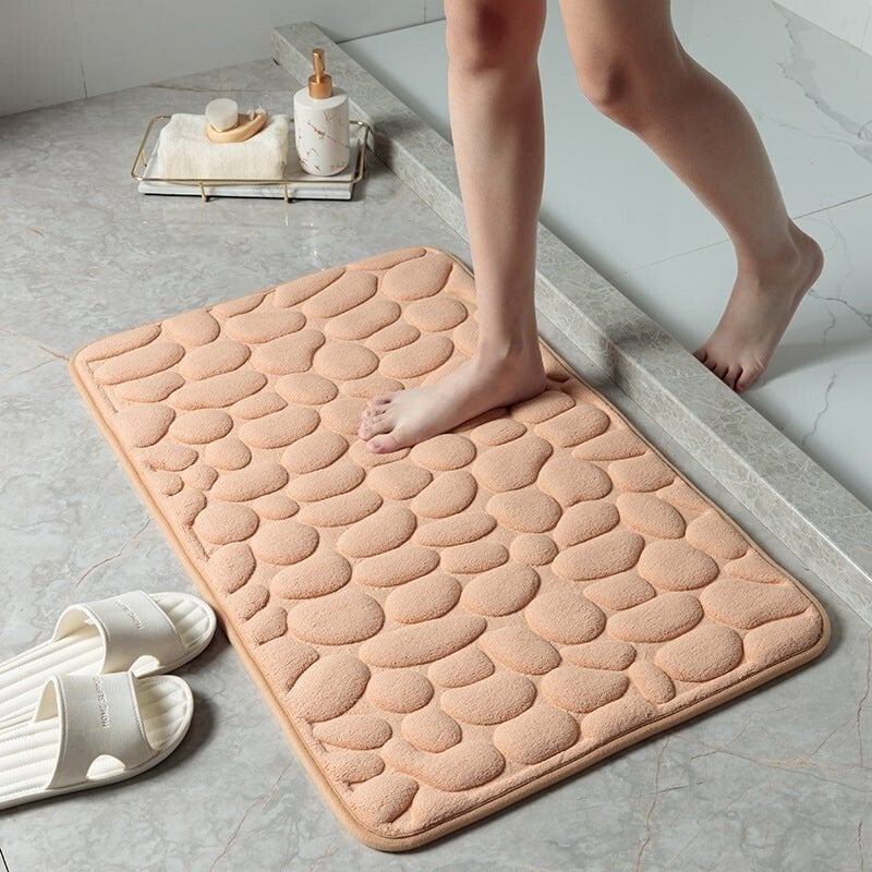🔥 Cobblestone Embossed Bathroom Bath Mat🛀