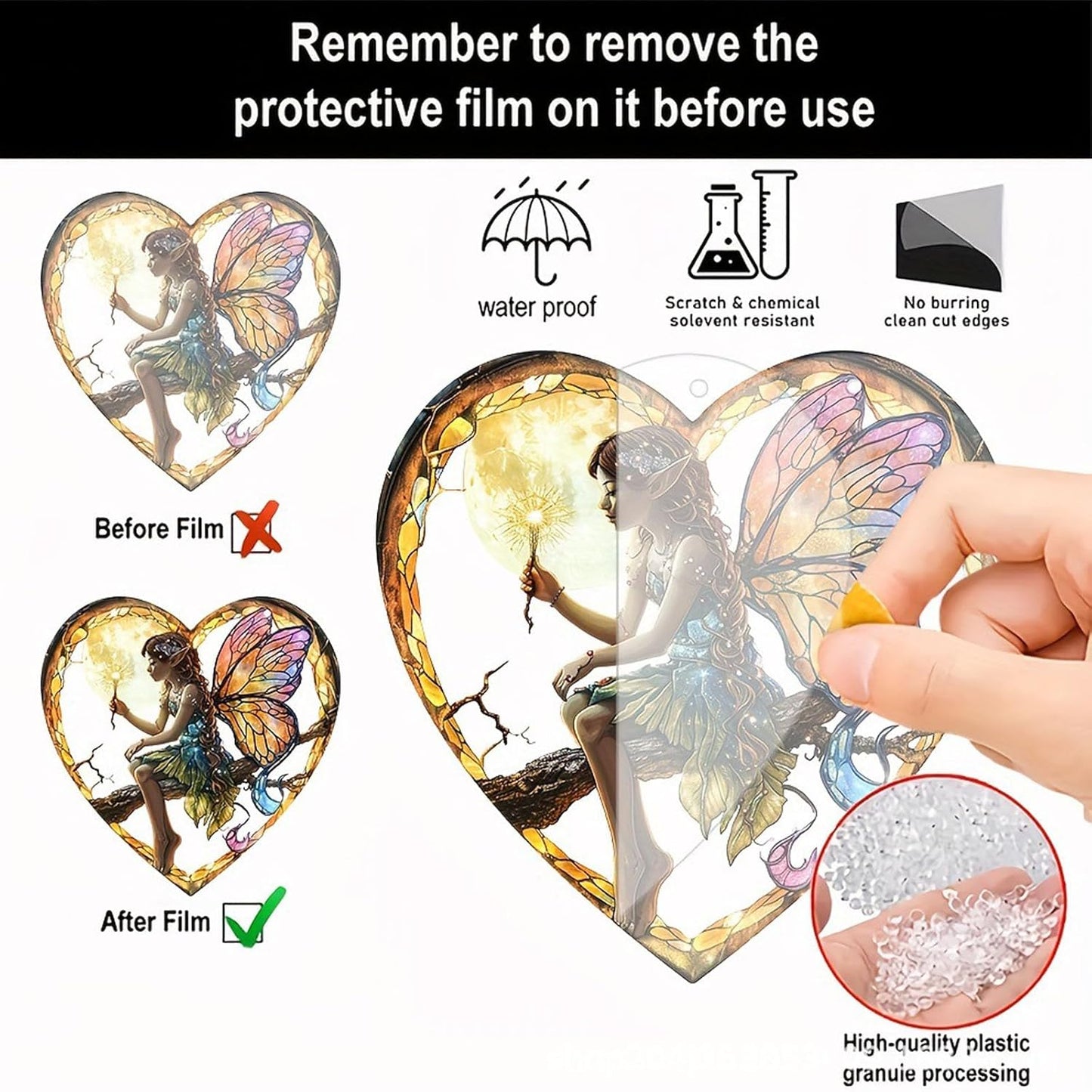 🧚Heart Shaped Window Treatments Elf Girl Light Catcher/Home Decoration /Creative Gifts