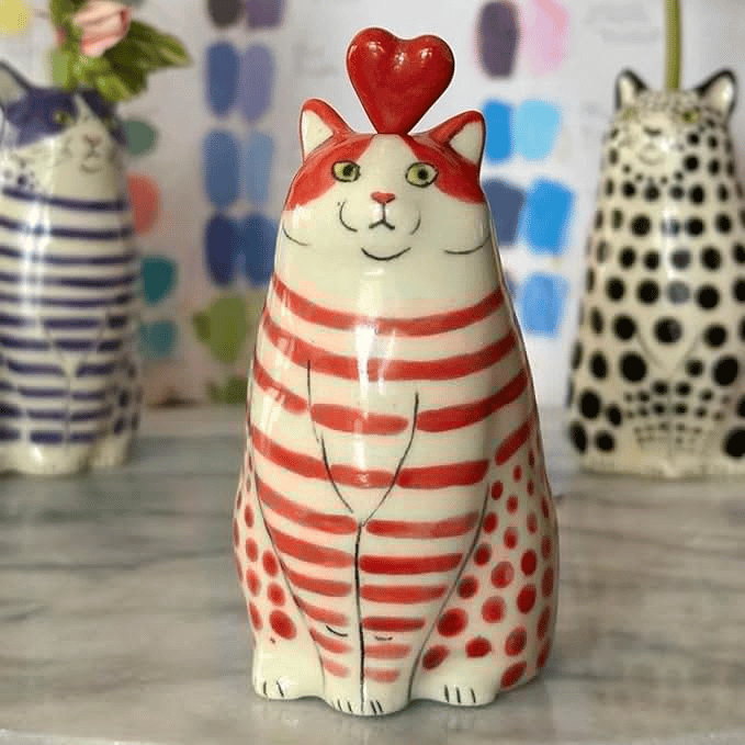 🎉Hand-Painted Cat Vase Collection