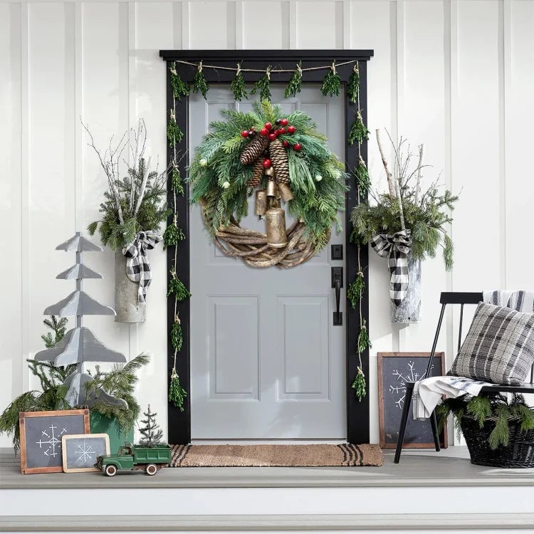 🔥armhouse Christmas Wreath, Boho Wreath, Holiday Wreath