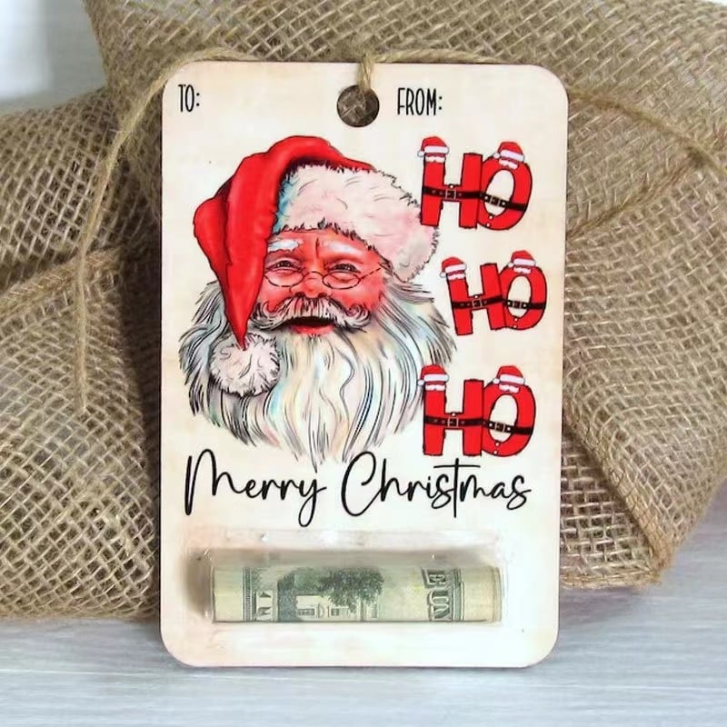 🎅💸 Handcrafted Wooden Money Holders Gift