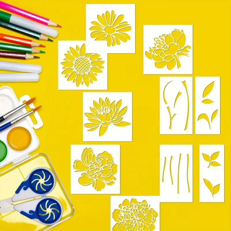 🏡Blooming Flowers Stencil Kit🌻DIY Decoration