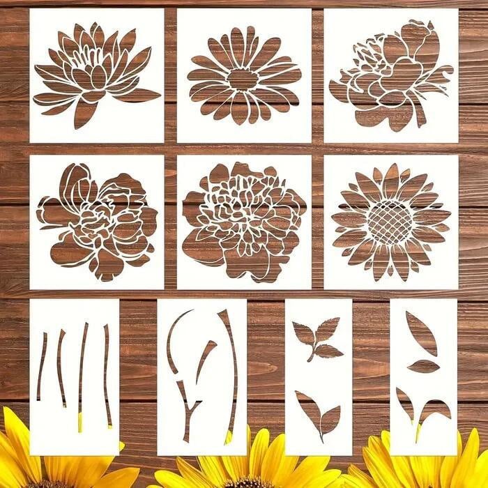 🏡Blooming Flowers Stencil Kit🌻DIY Decoration